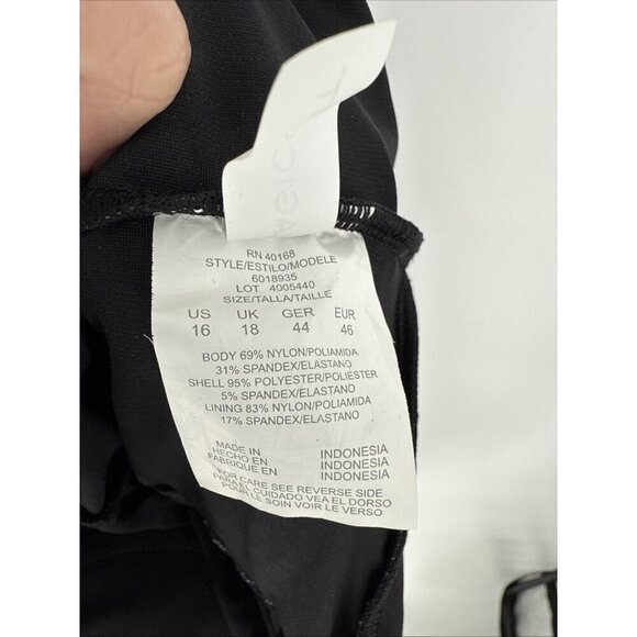 MAGICSUIT Women Size 16 Black White Dream State Bindy One Piece Swimsuit Shaping - Picture 8 of 9